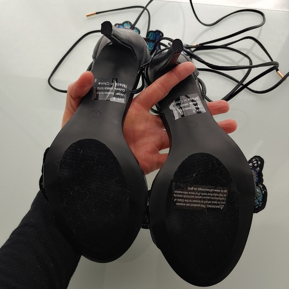 NWT Lulus butterfly lace up heels - Picture 6 of 7